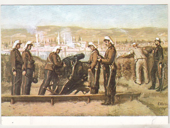 bnk cp Sava Hentia - Baterie de artilerie la Calafat - vedere necirculata