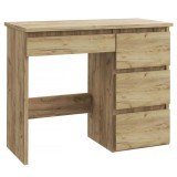 Birou calculator Beta 3 cu 4 sertare, 94x43x75 cm, finisaj craft Household NewTrend
