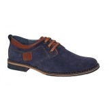 Cumpara ieftin Oferta marimea 40 Pantofi barbati casual din piele naturala bleumarin 410BLEU
