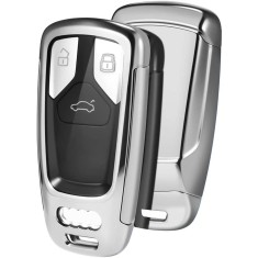 Husa Cheie Audi A4 SmartKey TPU+PC Silver
