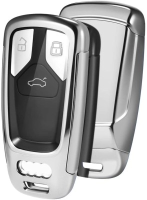 Husa Cheie Audi A4 SmartKey TPU+PC Silver foto