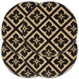 vidaXL Naproane, 4 buc., negru, 38 cm, iută, rotund 133868