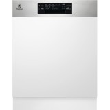 Masina de spalat vase partial incorporabila Electrolux EES47310IX, 13 seturi, AirDry, Latime 60 cm, 8 programe, Motor Inverter, Inox