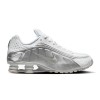 Nike Shox R4 HQ1988-101, Adidasi Sport Unisex, Alb/Rosu/Argintiu, Marimea 44.5