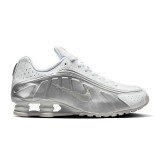 Adidasi Nike Shox R4 HQ1988-101, Unisex, Alb/Rosu/Argintiu, Marimea 44.5