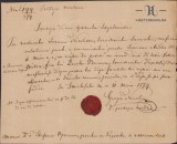 HST 38S Licenta casatorie 1879 sigiliu in ceara protopop Sannicolau Mare Timis