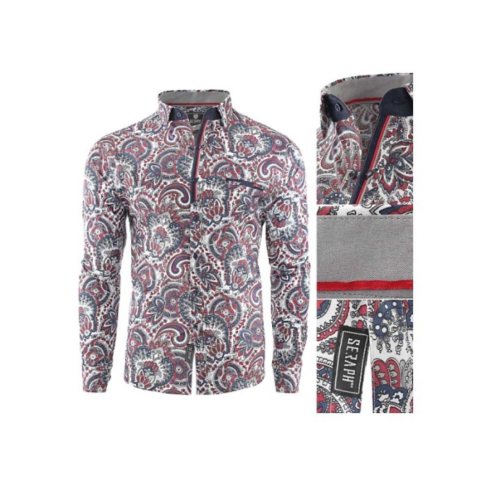 Camasa pentru barbati, rosu, Flexfit, casual, cu guler - Latin Soul Camasa pentru barbati, rosu, Flexfit, casual, cu guler - Latin Soul