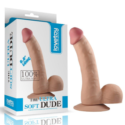 Dildo de culoare carne cu aspect realist de penis 20 cm foto