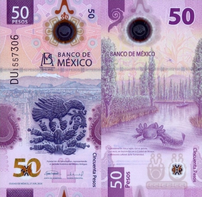 MEXIC 50 pesos 2024 COMEMORATIVA polymer UNC!!!
