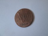 Moneda Olanda-Indiile de Est Neerlandeze 1 Duit 1736, Diametru 21.5mm, Greutate 3.10g