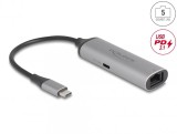 Adaptor USB type C la 5 Gigabit LAN RJ45 + PD 3.1 140W, Delock 81591