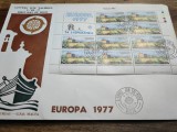 Plic special, Malta, FDC Europa 1977, Bloc 10 valori, Valetta, stare perfecta