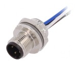 Conector M12 soclu PIN 4 tată D-Ethernet IP67, TE Connectivity