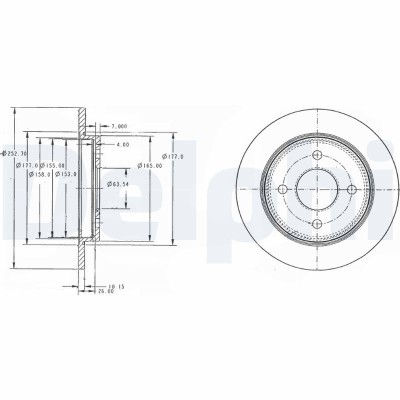 DELPHI BG3054C Disc frana foto