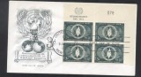 UN New York 1952 Human rights Mi.17 x 4 FDC UN.230