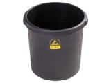 Coş de gunoi antistatic ELME ESD 18L negru din PP