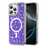 Husa MagSafe pentru Apple iPhone 16 Pro Max, Techsuit, Sparkly Glitter, Mov