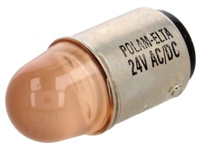 Lampă LED Portocalie 24V BA15D foto