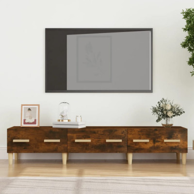 Comoda TV, stejar fumuriu, 150x34,5x30 cm, lemn compozit GartenMobel Dekor foto