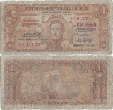 1939 ( 2 I ) , 1 peso ( P-35a.B.2) - Uruguay