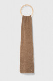 Granadilla esarfa de lana culoarea maro, neted