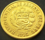 Cumpara ieftin Moneda exotica 1 SOL DE ORO - PERU, anul 1975 *Cod 1439, America Centrala si de Sud