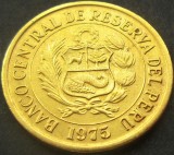 Cumpara ieftin Moneda exotica 1 SOL DE ORO - PERU, anul 1975 *Cod 1439, America Centrala si de Sud