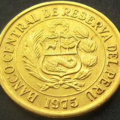 Moneda exotica 1 SOL DE ORO - PERU, anul 1975 *Cod 1439