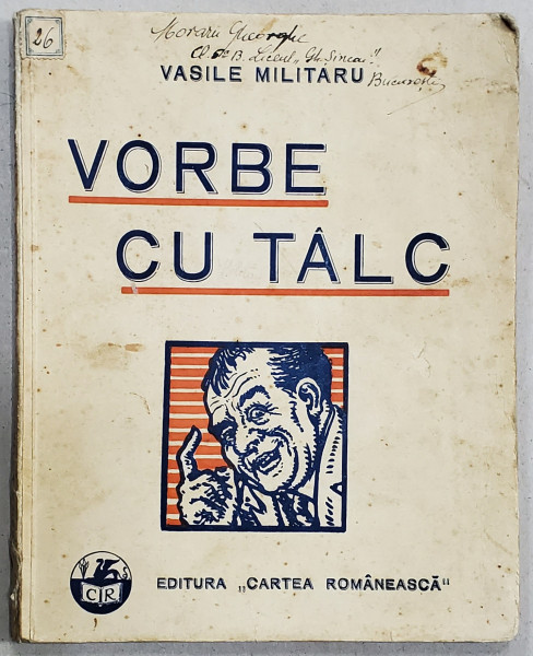 VORBE CU TALC de VASILE MILITARU , 1931