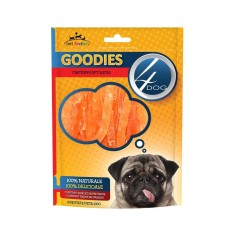 Recompensa caini / hrana complementara, 4 Dog Soft Chicken Slices, punga 100 g, toate taliile, toate varstele, carne de pui