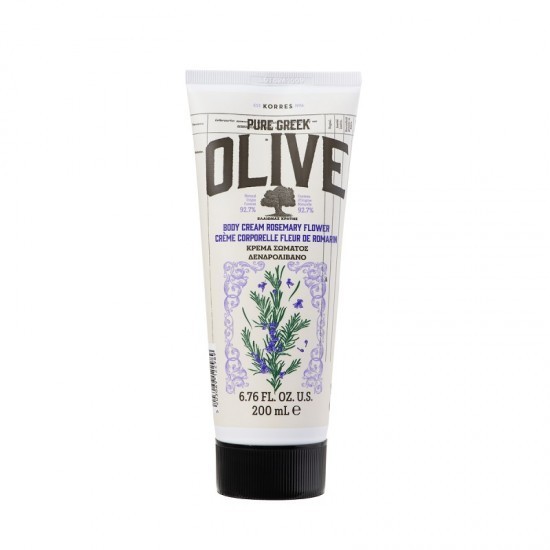 Cremă de corp Korres cu măsline grecești pure și rozmarin, 200 ml