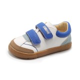 Pantofi barefoot băieți CRB540 Oscar &ndash; Ivory, material sintetic, talpă plată (drop 0)