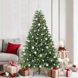 vidaXL Brad de Crăciun artificial cu 300 LED Verde 180 cm PE și PVC 3397554