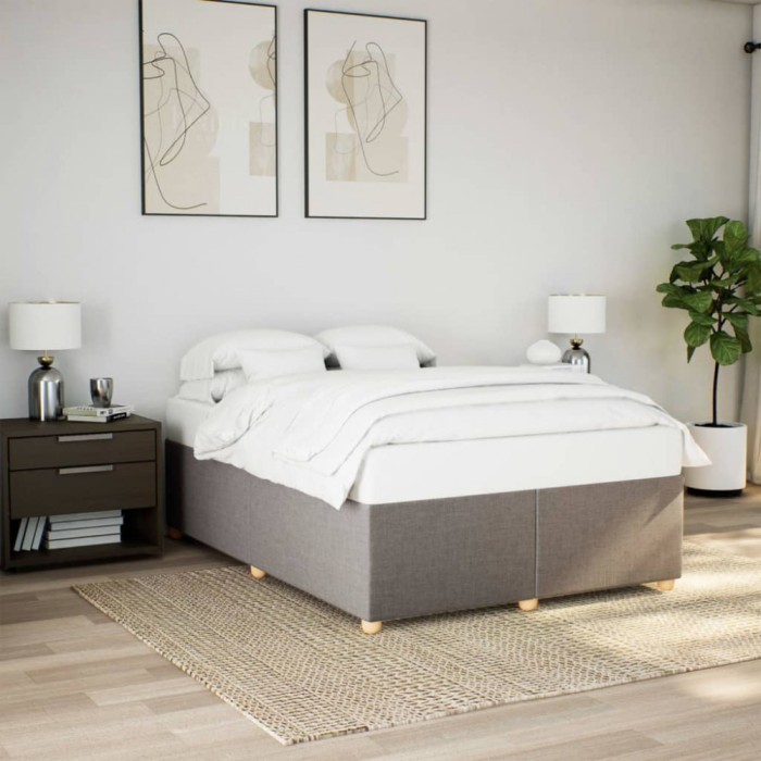 vidaXL Cadru de pat fără saltea, gri taupe, 160x200 cm, textil 3284747