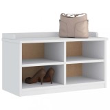 VidaXL Bancă pentru hol &bdquo;SANDNES&rdquo; albă 87x40x50 cm, lemn masiv de pin