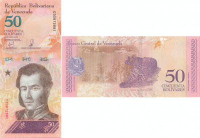 2018 (15 I), 50 Bol&amp;iacute;vares (P-105a) - Venezuela - stare UNC foto