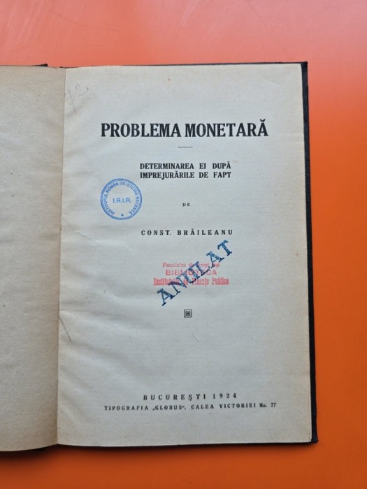 Problema monetară - Const. Brăileanu