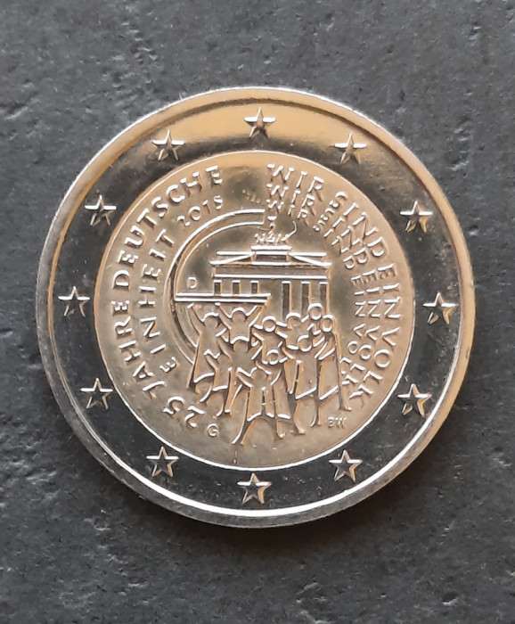 2 Euro comemorativi &quot;25 Jahre Deutsche&quot; D, Germania 2015 - G 3843