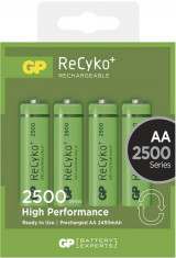 Acumulator AA (R6) GP NiMH Recyko+ 2500mAh 4 buc blister foto