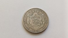 Romania -5 lei 1879-Replica dupa proba de 5 lei 1879