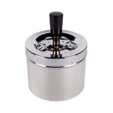 Scrumiera anti vant din metal, Argintiu, 9x14 cm, ATU-089381, Oem