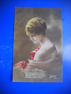 HOPCT 95944 ANUL 1917-FEMEI FEMEI -ROMANTICA-FELICITARE FRANTA-FR-CIRCULATA foto