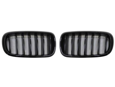 Grila masca fata fata BMW X5 (F15/F85), 10.2013-03.2019, partea stanga, negru lucios; Tuning, foto