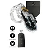 Cusca de Castitate Electro Cock Cage, Remote Control, Negru
