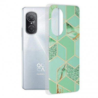 Husa telefon Huawei nova 9 SE - Techsuit Marble Series - Green Hex foto