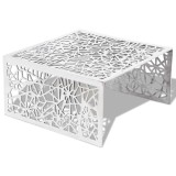Cumpara ieftin Masuta de cafea cu design geometric, argintiu, aluminiu