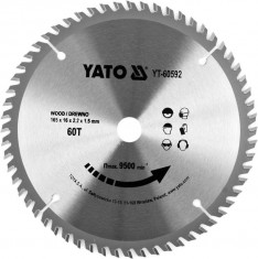Disc circular pentru lemn 165 x 60t x 16mm Yato YT-60592 foto