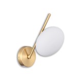 Aplica perete Klausen Dreamy AP1 Urban, Cupru si Sticla Alb Opal, 25x23x15 cm, 1xG9, 4W, Design Modern, Iluminat interior elegant, IP20, 2 ani