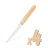 Cutit - 4 buc - cu maner din lemn