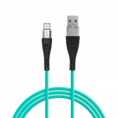 Delight - Cablu de date - USB Type C - înveliş siliconic, 4 culori, 1 m 55436